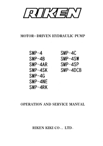 MOTOR-DRIVEN HYDRAULIC PUMP SMP-4 SMP-4B SMP-4AR SMP-4SK SMP-4G SMP-4NE SMP-4RK SMP-4C SMP-4SW SMP 4SP SMP-4DCB