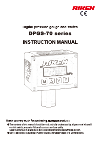 Digital pressure gauge and switch DPGS-70 series